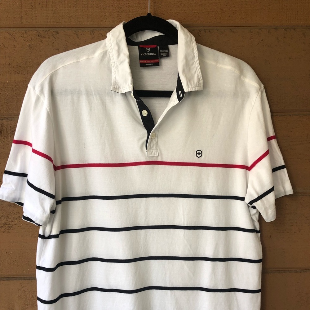 Victorinox Swiss Army striped polo